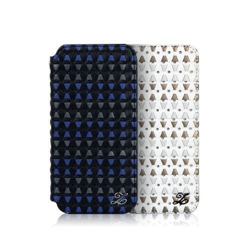iPhone 5 için Özel Deri Cüzdan Kılıf (ZENUS Decorative Mesh Diary Series)